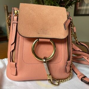 Chloe Pink and Gold Leather Bag